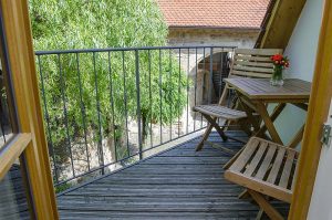 Ruhiger Balkon - Apartment Idig, Gästehaus Meerspinne
